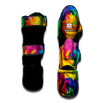 LGBT Pride Rainbow Roses Print Muay Thai Shin Guard