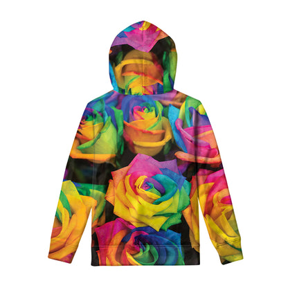 LGBT Pride Rainbow Roses Print Pullover Hoodie