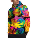 LGBT Pride Rainbow Roses Print Pullover Hoodie