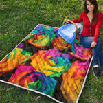 LGBT Pride Rainbow Roses Print Quilt