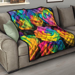 LGBT Pride Rainbow Roses Print Quilt