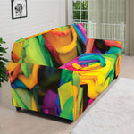 LGBT Pride Rainbow Roses Print Sofa Cover