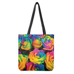 LGBT Pride Rainbow Roses Print Tote Bag