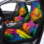 LGBT Pride Rainbow Roses Print Universal Fit Car Seat Covers