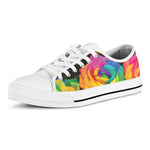 LGBT Pride Rainbow Roses Print White Low Top Shoes