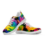 LGBT Pride Rainbow Roses Print White Sneakers
