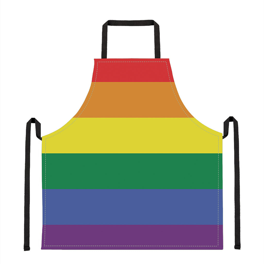 LGBT Pride Rainbow Striped Print Apron