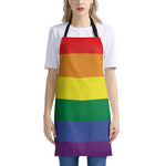 LGBT Pride Rainbow Striped Print Apron