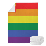 LGBT Pride Rainbow Striped Print Blanket