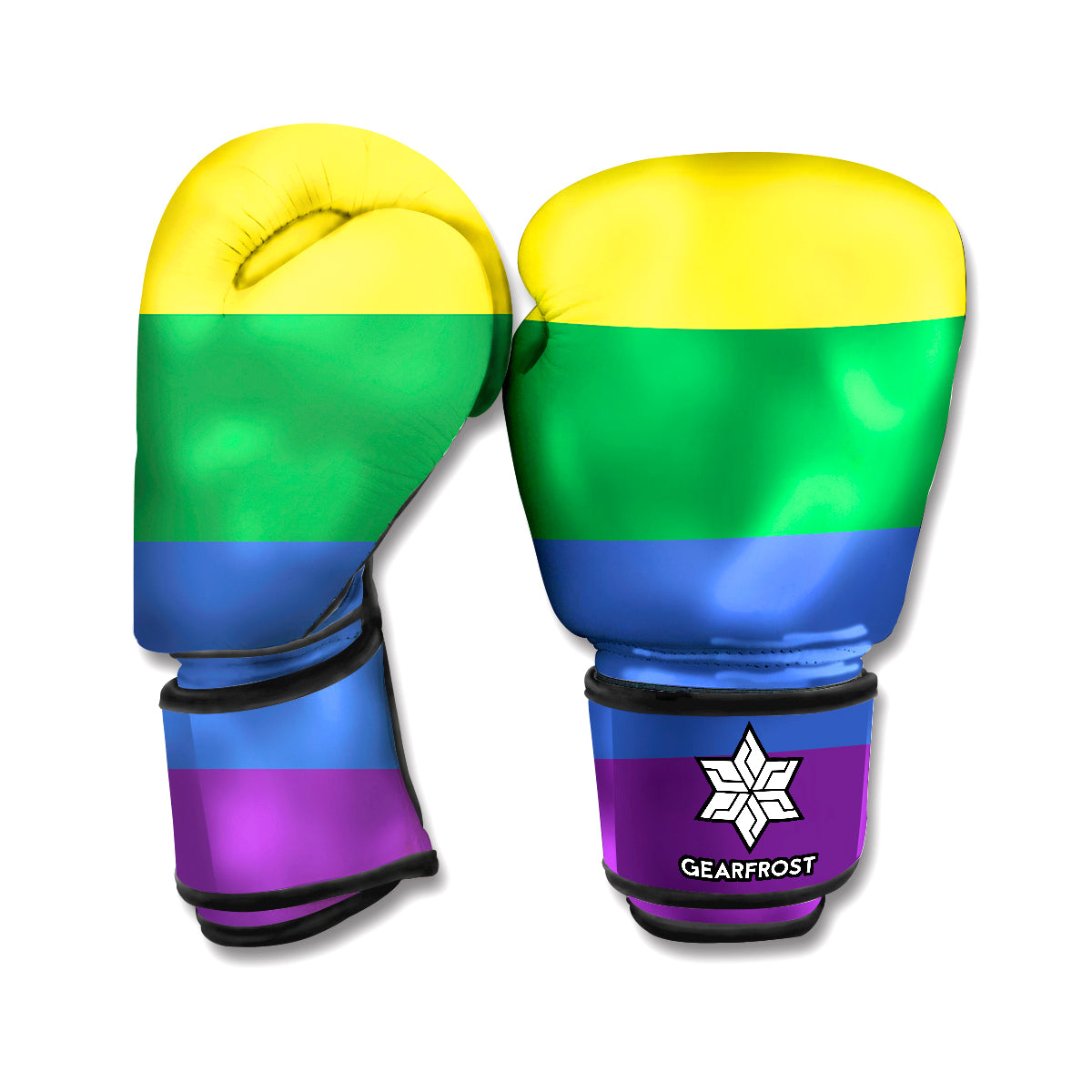LGBT Pride Rainbow Striped Print Boxing Gloves