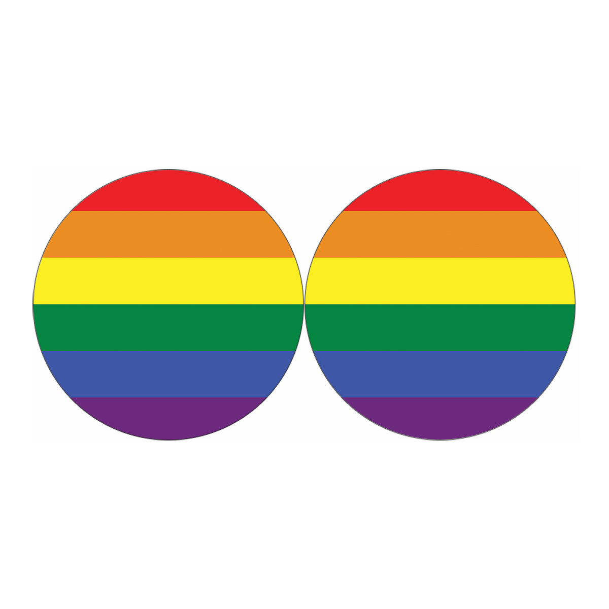 LGBT Pride Rainbow Striped Print Car Coasters