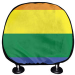 LGBT Pride Rainbow Striped Print Car Headrest Covers