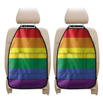 LGBT Pride Rainbow Striped Print Car Seat Organizers