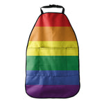 LGBT Pride Rainbow Striped Print Car Seat Organizers
