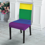 LGBT Pride Rainbow Striped Print Dining Chair Slipcover