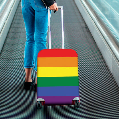 LGBT Pride Rainbow Striped Print Luggage Cover