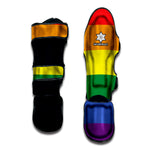LGBT Pride Rainbow Striped Print Muay Thai Shin Guard