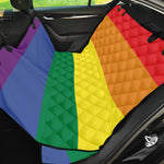 LGBT Pride Rainbow Striped Print Pet Car Back Seat Cover