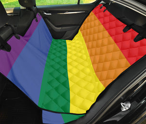 LGBT Pride Rainbow Striped Print Pet Car Back Seat Cover