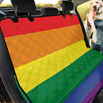 LGBT Pride Rainbow Striped Print Pet Car Back Seat Cover