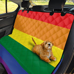 LGBT Pride Rainbow Striped Print Pet Car Back Seat Cover