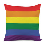 LGBT Pride Rainbow Striped Print Pillow Cover