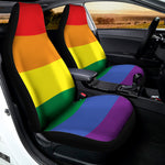 LGBT Pride Rainbow Striped Print Universal Fit Car Seat Covers