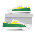 LGBT Pride Rainbow Striped Print White Low Top Sneakers