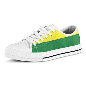 LGBT Pride Rainbow Striped Print White Low Top Shoes