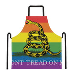 LGBT Rainbow Gadsden Flag Print Apron