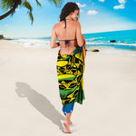 LGBT Rainbow Gadsden Flag Print Beach Sarong Wrap