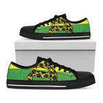 LGBT Rainbow Gadsden Flag Print Black Low Top Shoes 