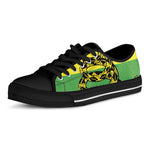 LGBT Rainbow Gadsden Flag Print Black Low Top Shoes 
