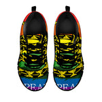 LGBT Rainbow Gadsden Flag Print Black Sneakers
