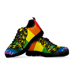 LGBT Rainbow Gadsden Flag Print Black Sneakers