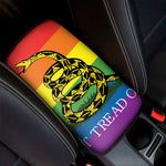 LGBT Rainbow Gadsden Flag Print Car Center Console Cover