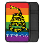 LGBT Rainbow Gadsden Flag Print Car Center Console Cover