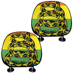 LGBT Rainbow Gadsden Flag Print Car Headrest Covers