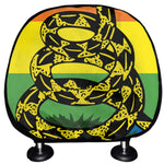 LGBT Rainbow Gadsden Flag Print Car Headrest Covers