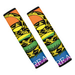 LGBT Rainbow Gadsden Flag Print Car Seat Belt Covers