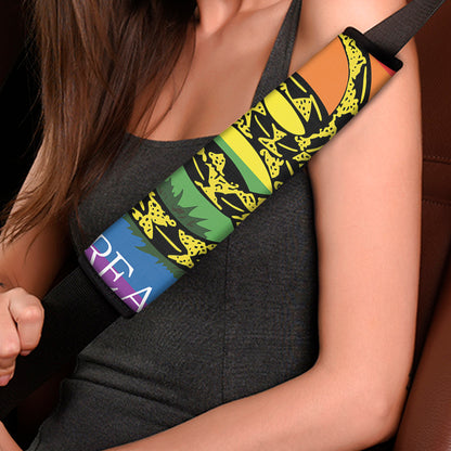 LGBT Rainbow Gadsden Flag Print Car Seat Belt Covers