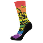 LGBT Rainbow Gadsden Flag Print Crew Socks