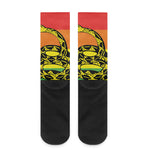 LGBT Rainbow Gadsden Flag Print Crew Socks