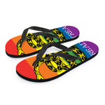 LGBT Rainbow Gadsden Flag Print Flip Flops