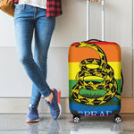 LGBT Rainbow Gadsden Flag Print Luggage Cover