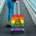 LGBT Rainbow Gadsden Flag Print Luggage Cover