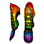 LGBT Rainbow Gadsden Flag Print Muay Thai Shin Guard