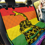 LGBT Rainbow Gadsden Flag Print Pet Car Back Seat Cover