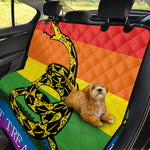 LGBT Rainbow Gadsden Flag Print Pet Car Back Seat Cover