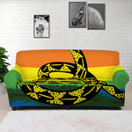 LGBT Rainbow Gadsden Flag Print Sofa Cover
